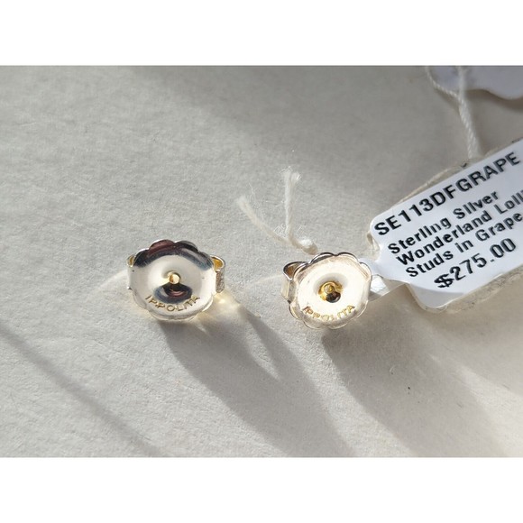 Ippolita Earrings Sterling Silver Wonderland Lollipop Studs Grape MSRP $275 - Picture 10 of 11